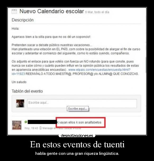 En estos eventos de tuenti -