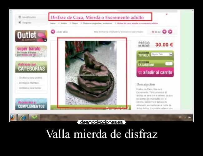 Valla mierda de disfraz -