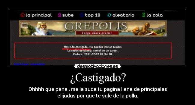 ¿Castigado? -