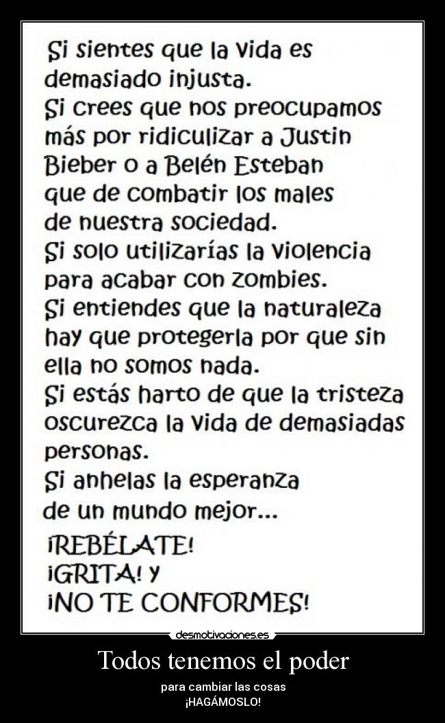 Todos tenemos el poder -