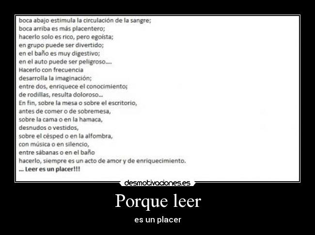 Porque leer - 