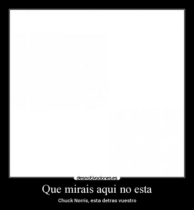 Que mirais aqui no esta - Chuck Norris, esta detras vuestro