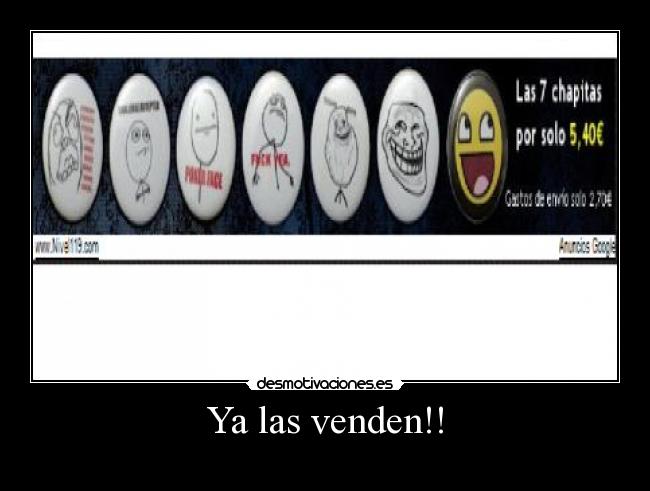 Ya las venden!! -