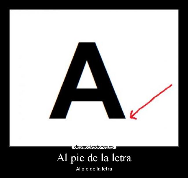 Al pie de la letra - 