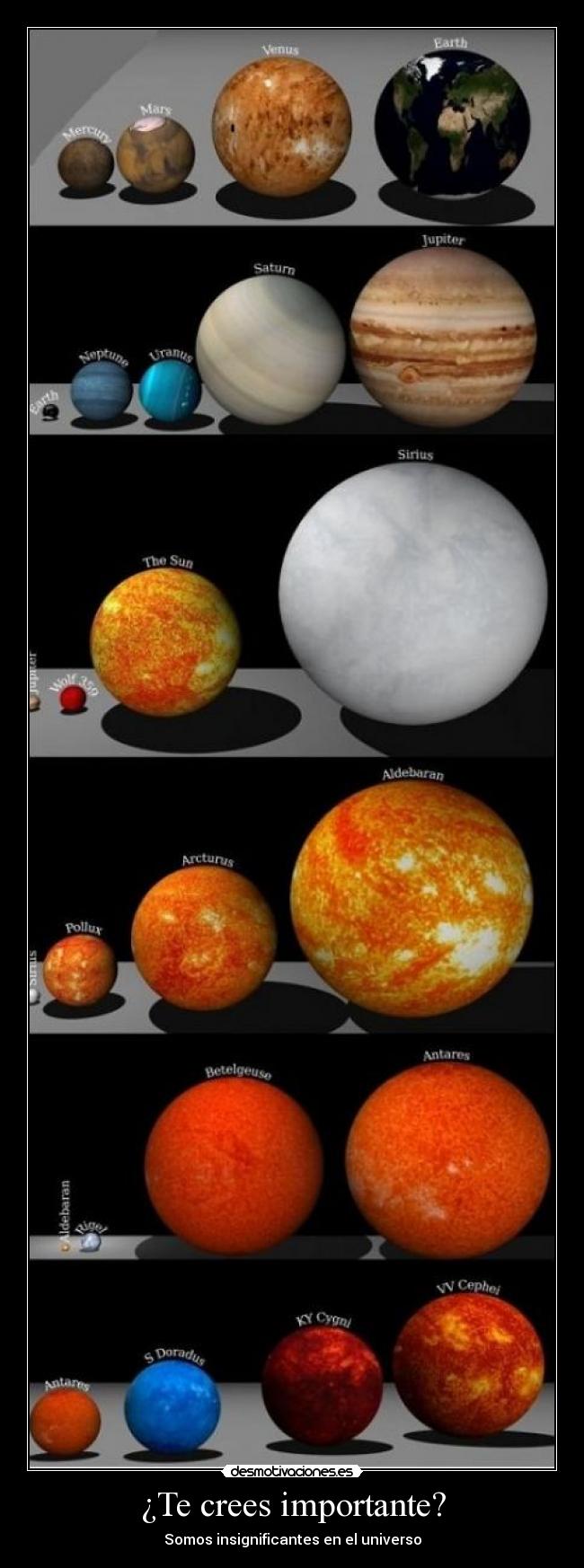 carteles sol tierra planetas sistema solar importante insignificante universo desmotivaciones