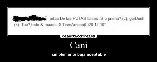 Cani - simplemente baja aceptable