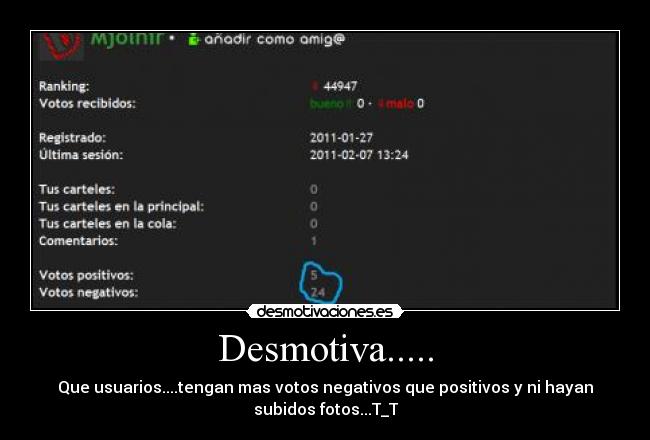 Desmotiva..... -
