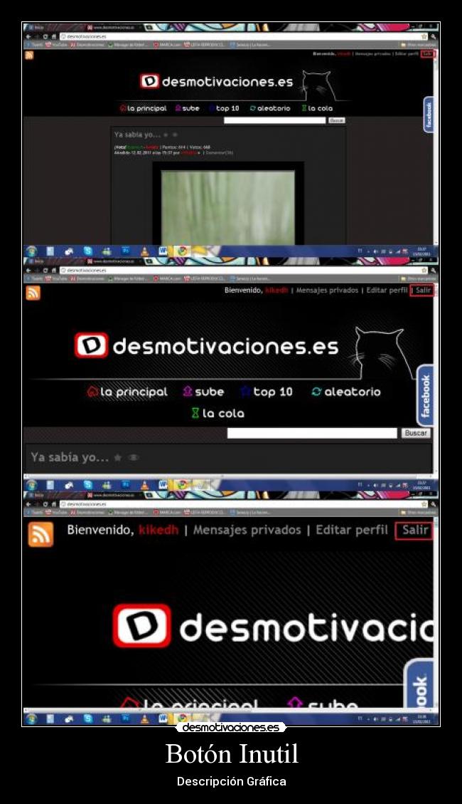 Botón Inutil - Descripción Gráfica