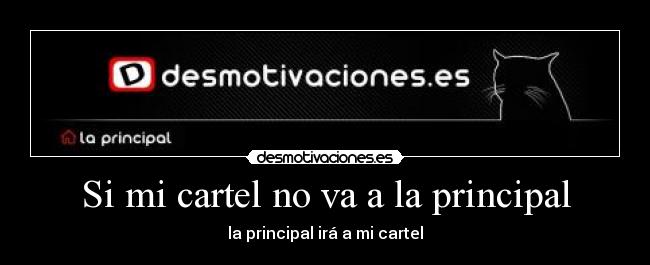Si mi cartel no va a la principal - la principal irá a mi cartel