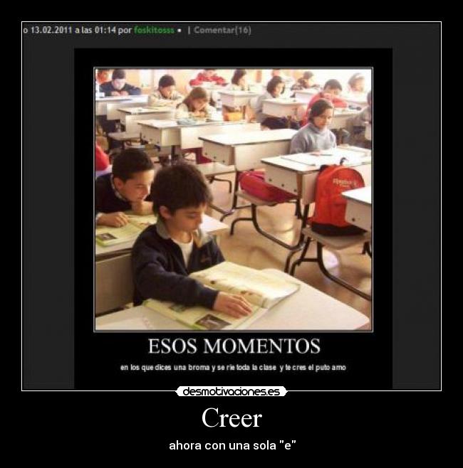 Creer - ahora con una sola e