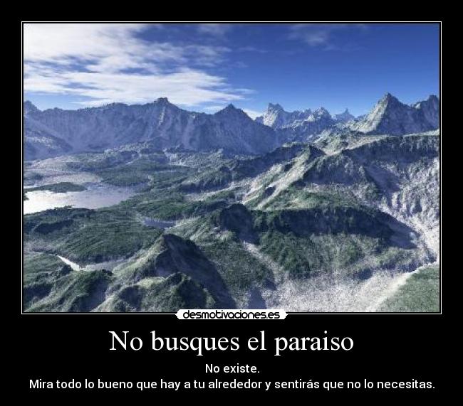 No busques el paraiso - 