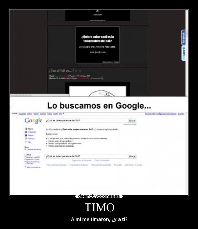 TIMO - A mi me timaron, ¿y a ti?