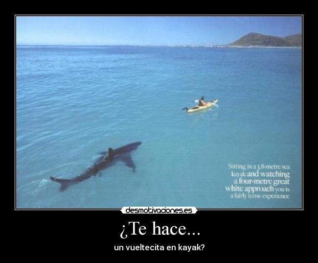¿Te hace... - un vueltecita en kayak?