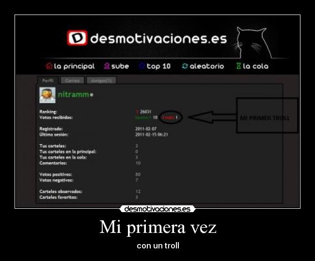 Mi primera vez - con un troll