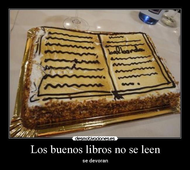 carteles tarta libro desmotivaciones