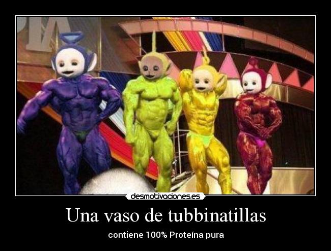 Una vaso de tubbinatillas - contiene 100% Proteína pura