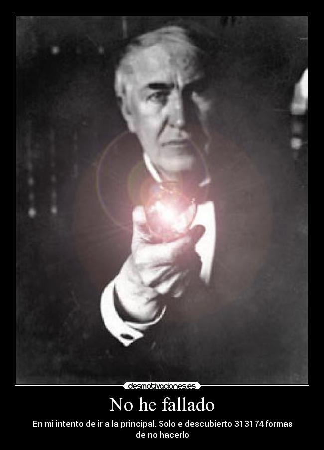 No he fallado - En mi intento de ir a la principal. Solo e descubierto 313174 formas de no hacerlo