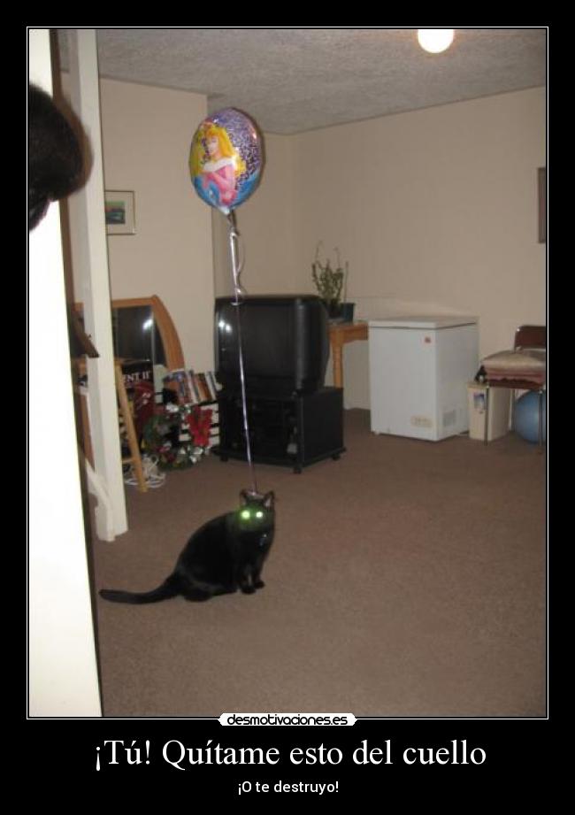 ¡Tú! Quítame esto del cuello -