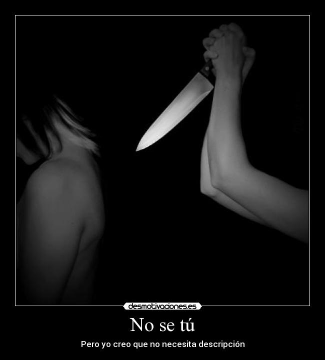 No se tú - Pero yo creo que no necesita descripción