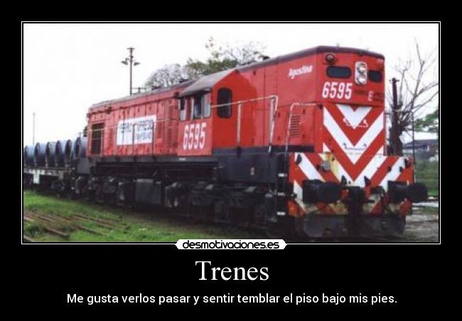 Trenes - Me gusta verlos pasar y sentir temblar el piso bajo mis pies.