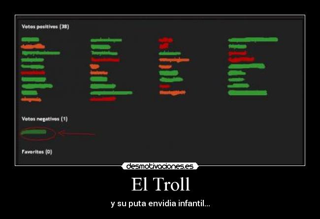 El Troll - y su puta envidia infantil...