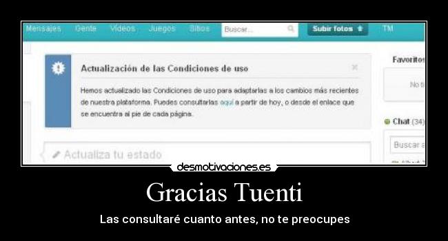 Gracias Tuenti -