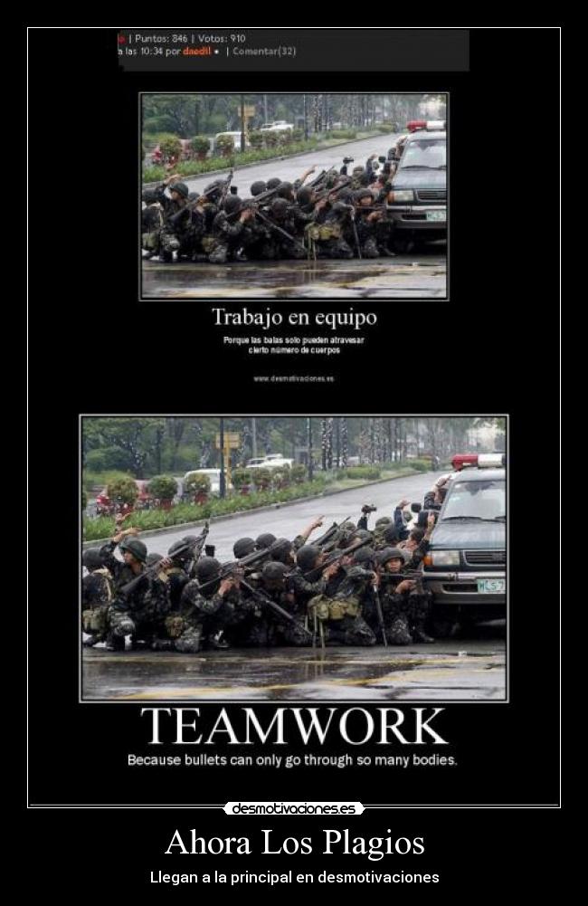 Ahora Los Plagios - Llegan a la principal en desmotivaciones