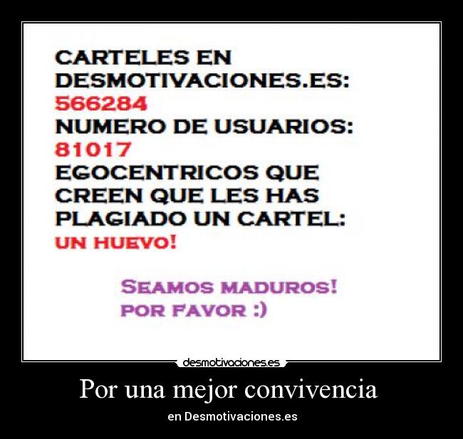 Por una mejor convivencia  - en Desmotivaciones.es