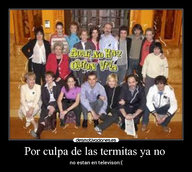 Por culpa de las termitas ya no - no estan en televison:(