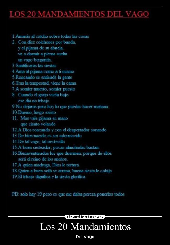 Los 20 Mandamientos - Del Vago