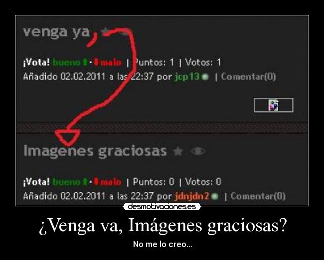 ¿Venga va, Imágenes graciosas? - No me lo creo...