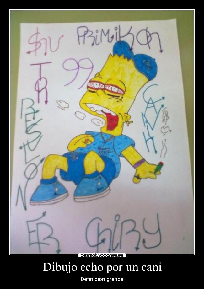 Dibujo echo por un cani -