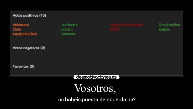 Vosotros, -