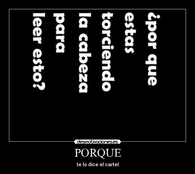 PORQUE -