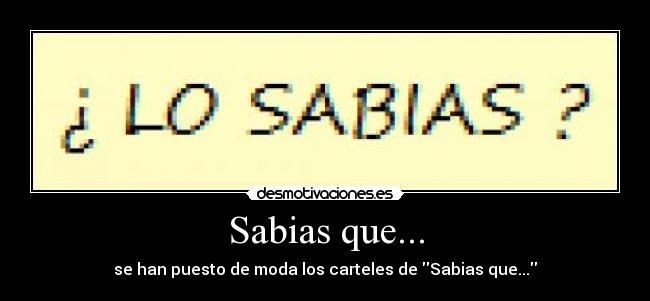 Sabias que... - 