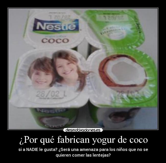carteles yogurt coco desmotivaciones