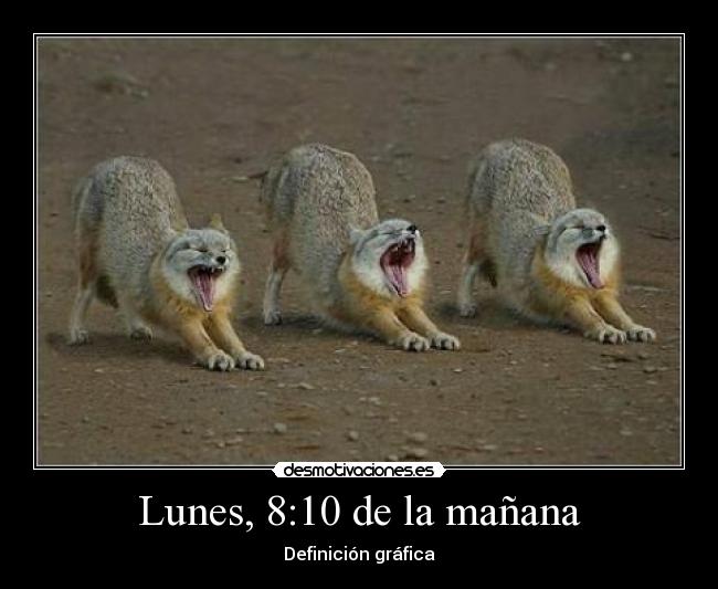 Lunes, 8:10 de la mañana -