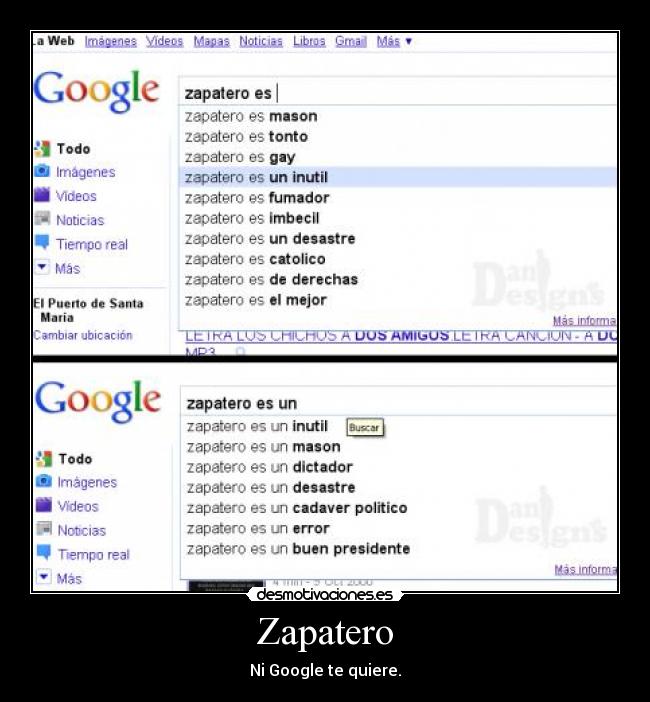 Zapatero - Ni Google te quiere.