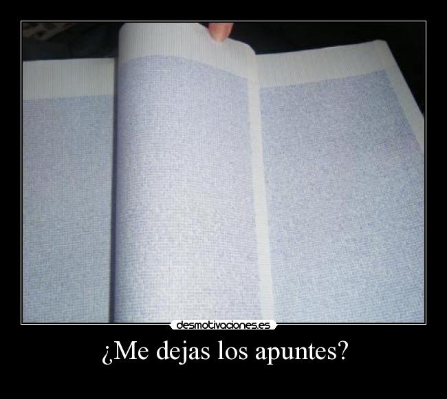 ¿Me dejas los apuntes? - 