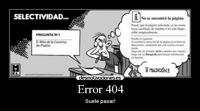 Error 404 - Suele pasar!