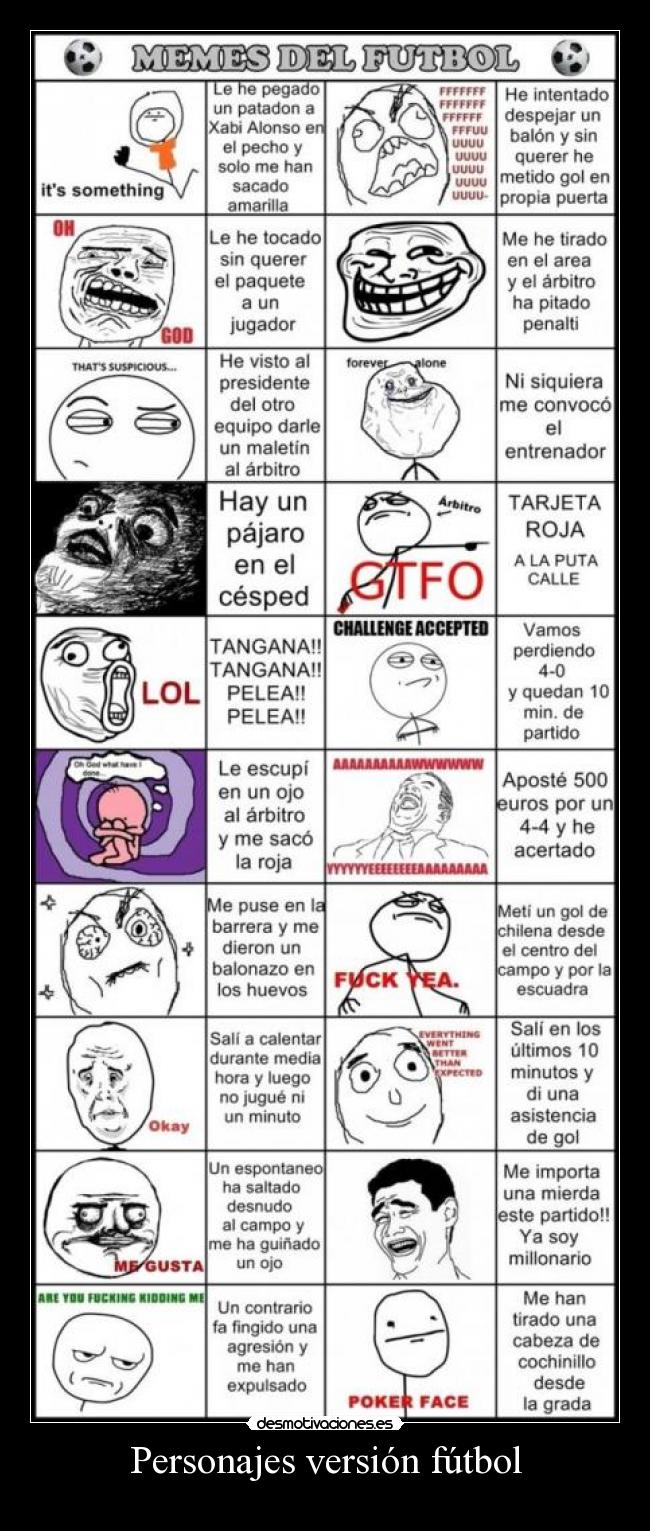 Personajes versión fútbol -