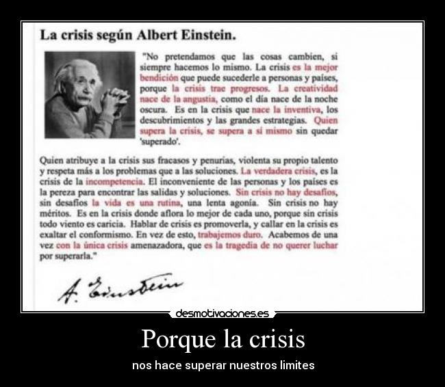 Porque la crisis - 