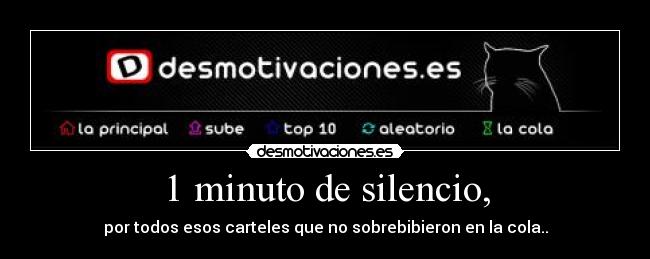 1 minuto de silencio, - 