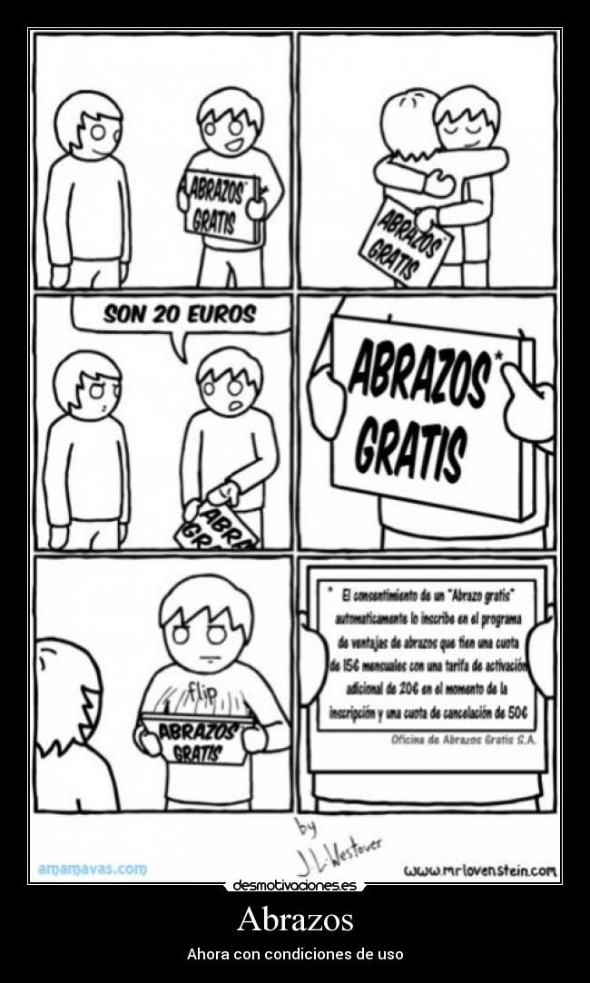 carteles abrazos abrazos desmotivacion desmotivaciones terminos condiciones tarifa precio desmotivaciones