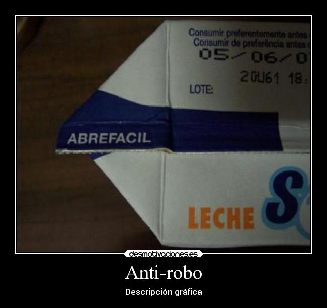 Anti-robo - Descripción gráfica