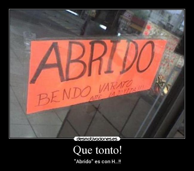 Que tonto! - 
