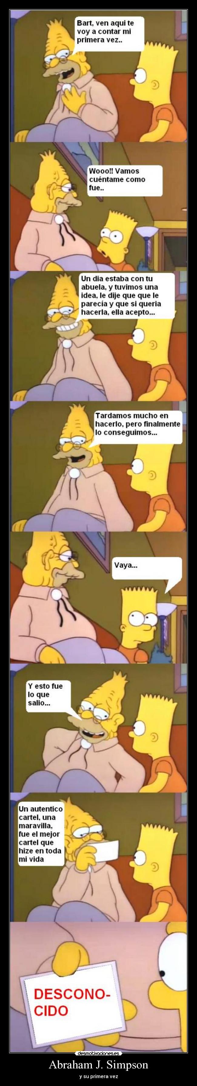 Abraham J. Simpson - y su primera vez