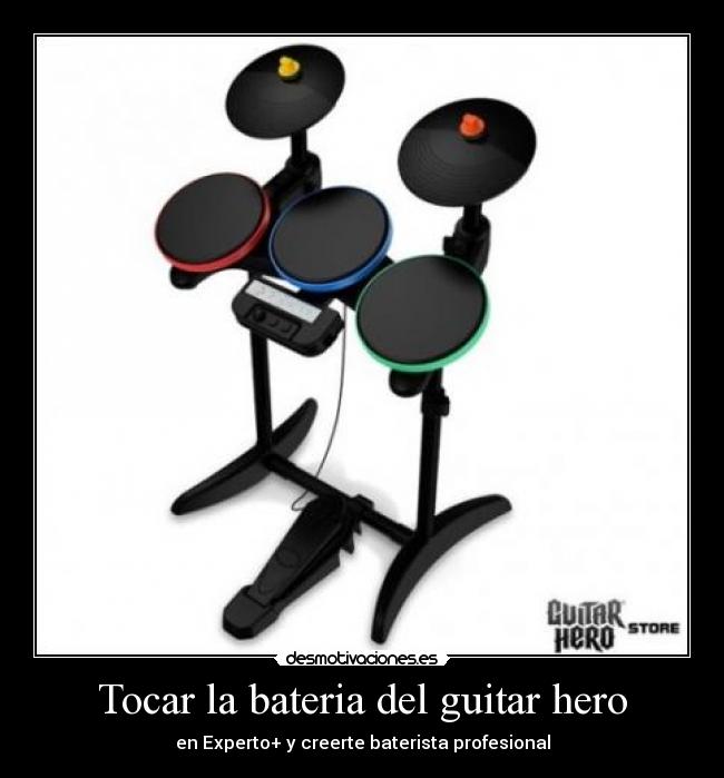 Tocar la bateria del guitar hero - en Experto+ y creerte baterista profesional