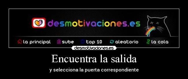 Encuentra la salida - y selecciona la puerta correspondiente