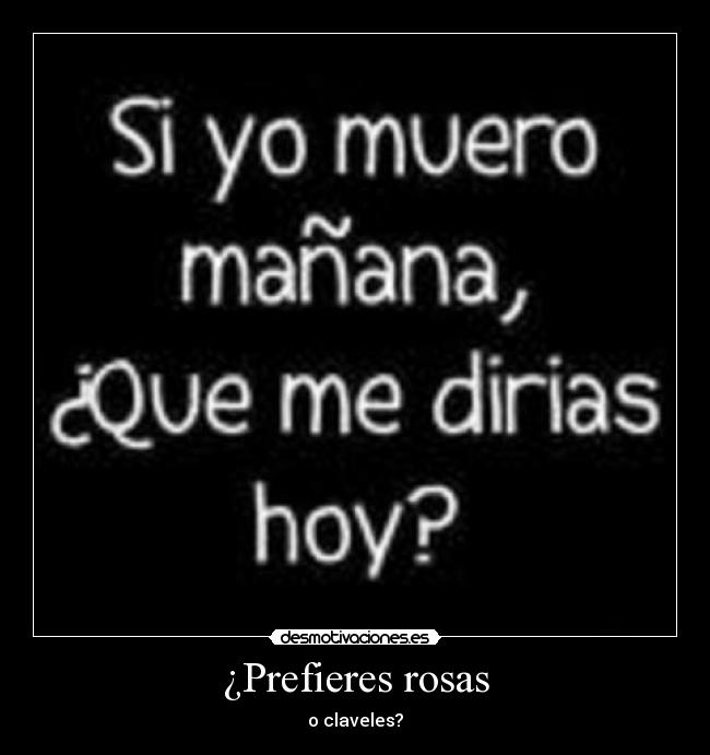 ¿Prefieres rosas -